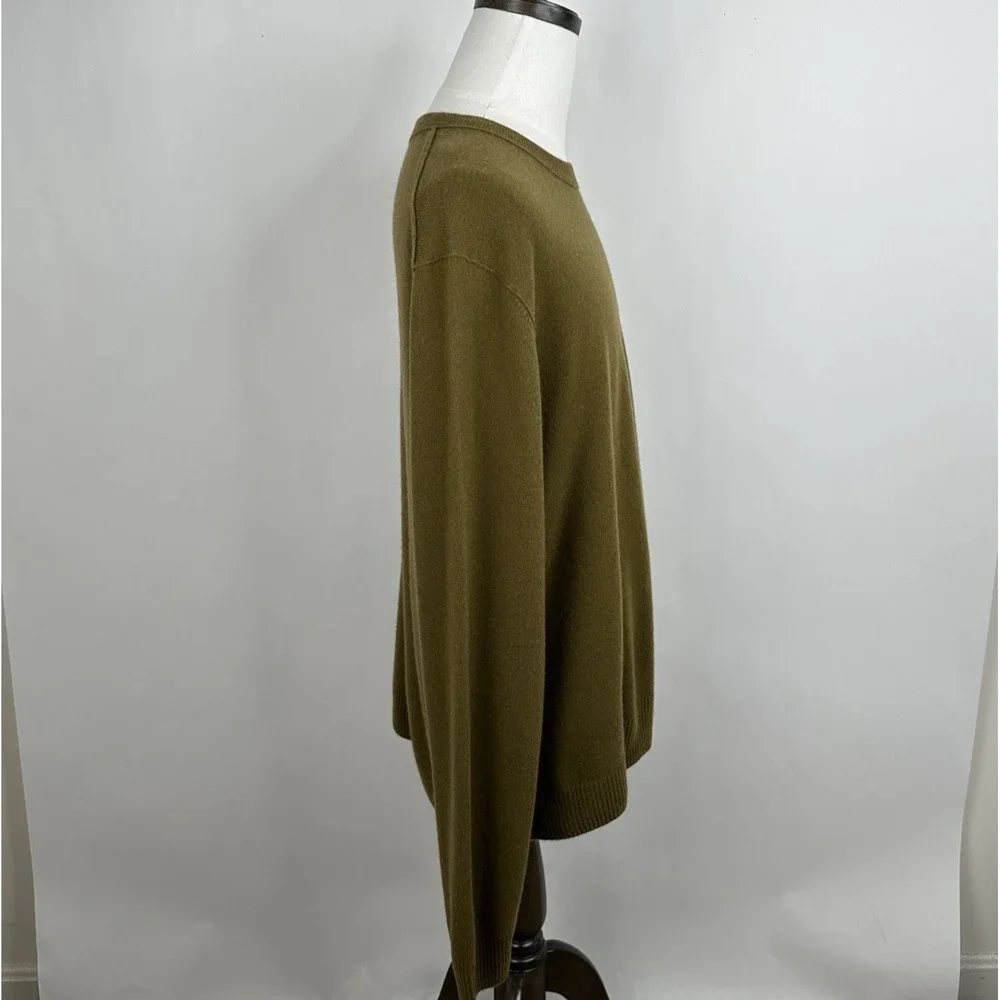 NWT Banana Republic Men's‎ Cashmere Crew Neck Sweater XXL TALL Nettle Leaf Green